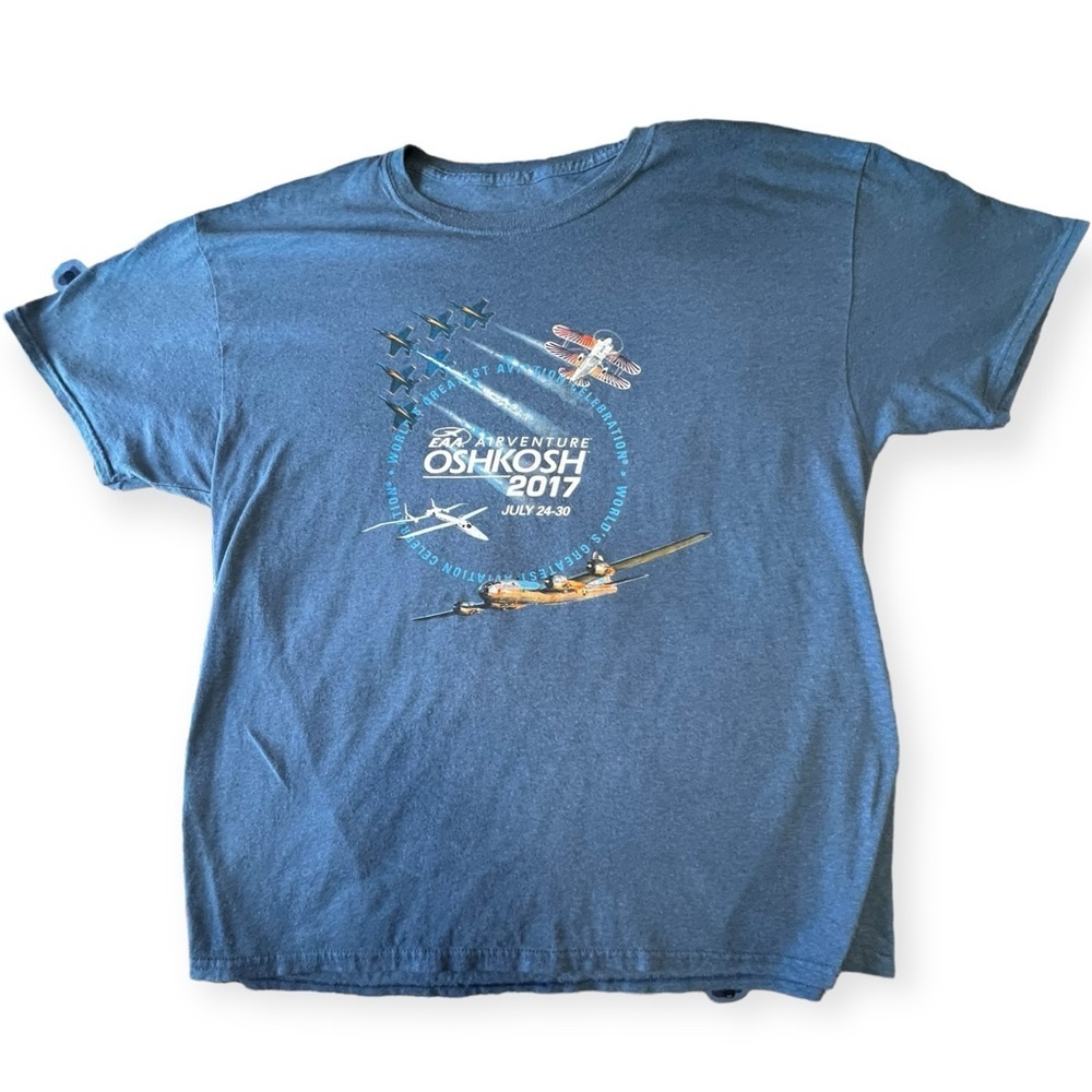 Men’s XL T-shirt, Hanes, aviation themed